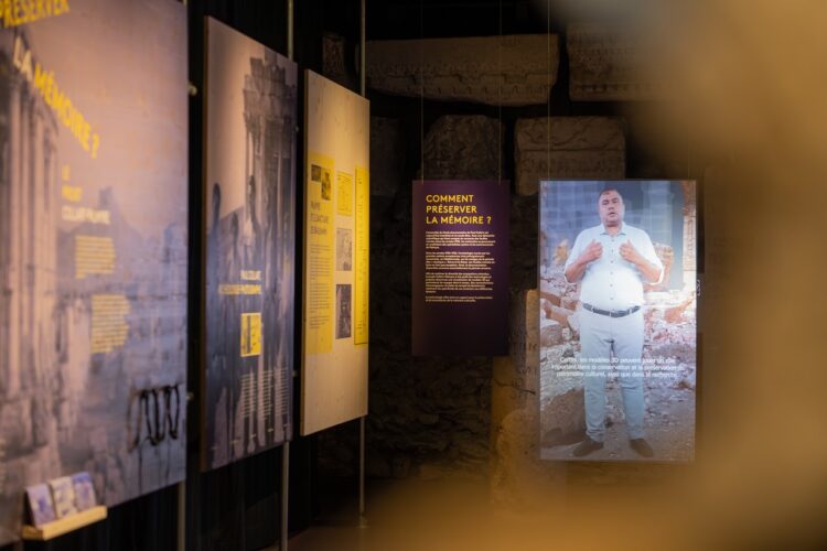 Vue de l'exposition Voix de Palmyre au Musée romain de Nyon