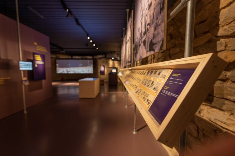 Vue de l'exposition Voix de Palmyre au Musée romain de Nyon